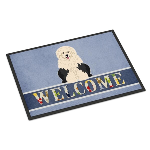 Carolines Treasures 18 x 27 in. Old English Sheepdog Welcome Indoor or Outdoor Mat BB5677MAT - main